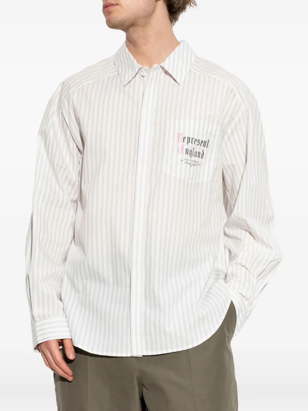  Represent Camisa Con Logo Estampado - Neutro 