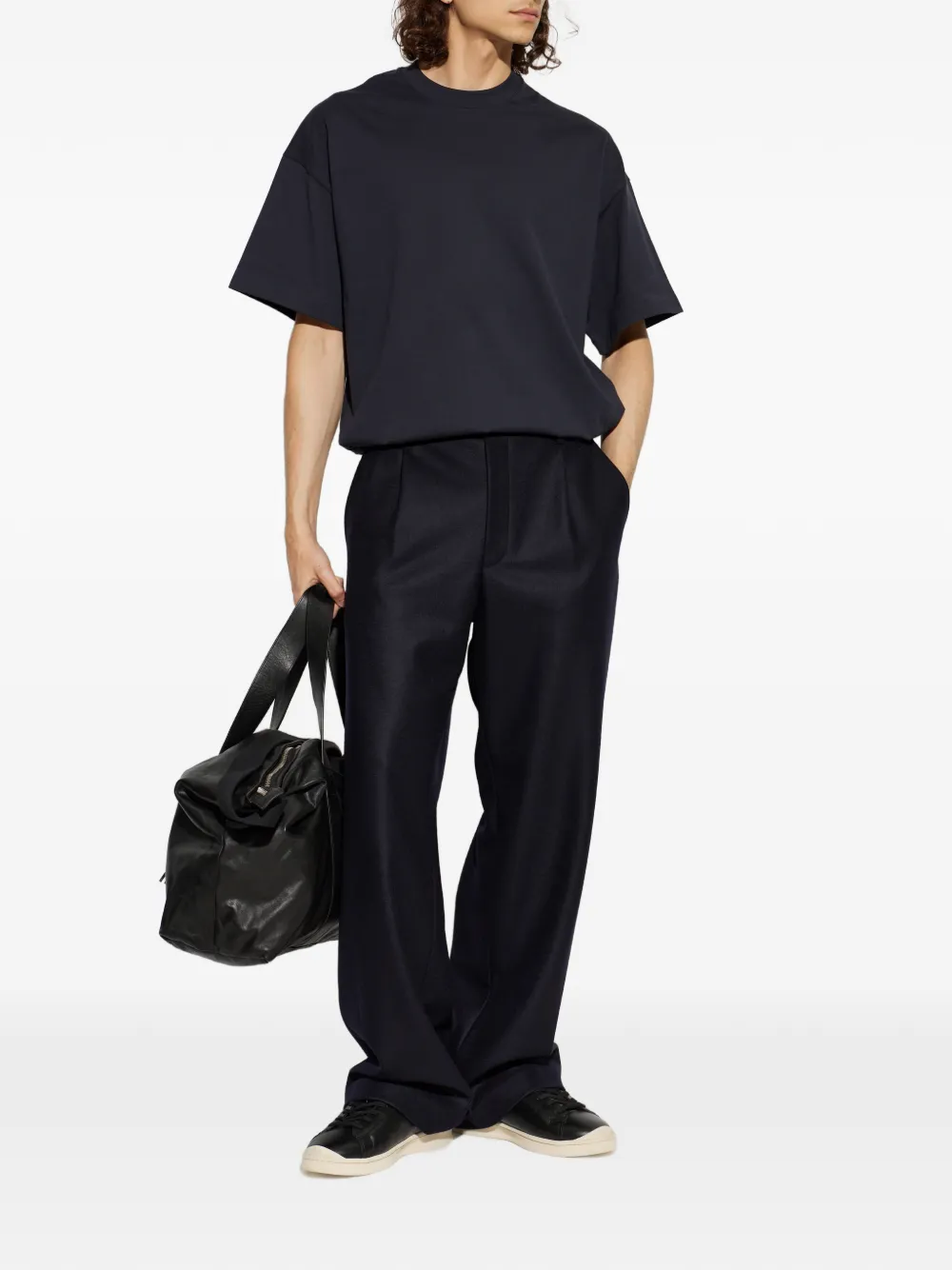 Jil Sander T-shirt met logoprint Blauw
