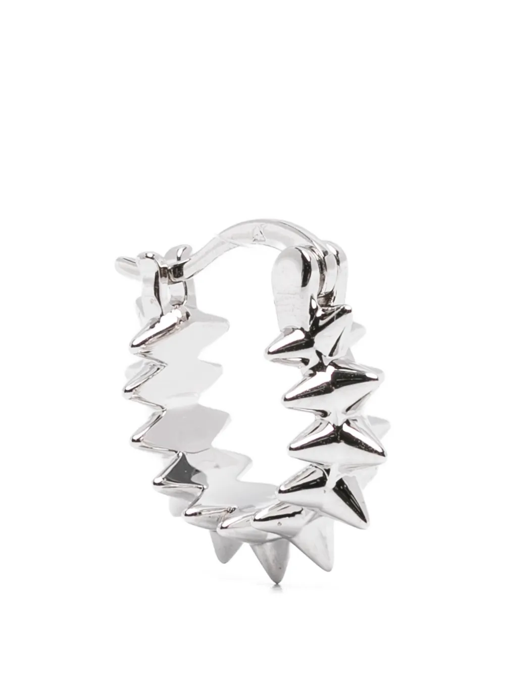 LAG WORLD spiked hoop earrings - Argento