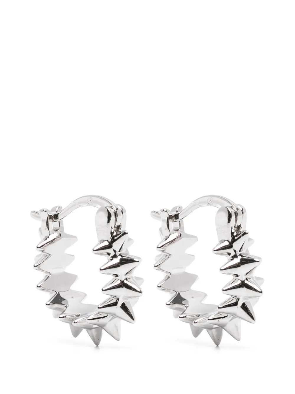 LAG WORLD spiked hoop earrings - Argento