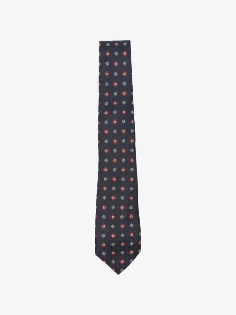 Canali geometric-pattern pointed-tip tie