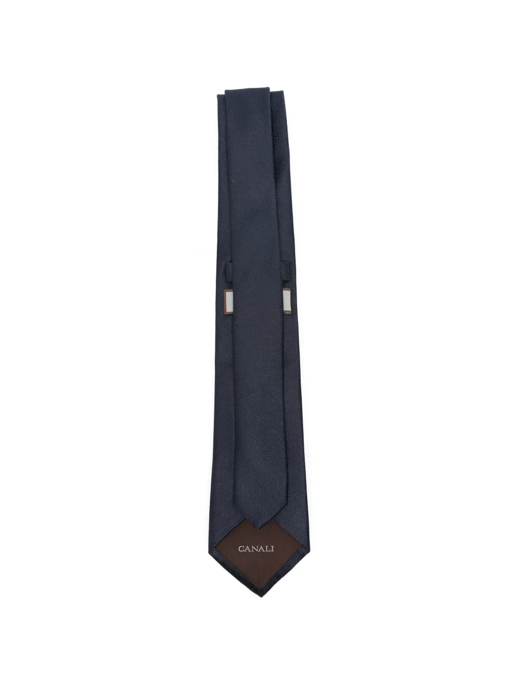 Canali Getextureerde stropdas Blauw