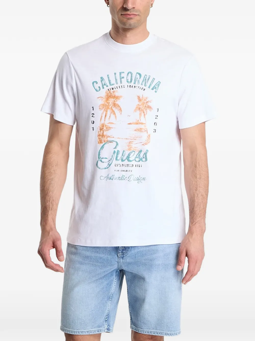 GUESS USA T-shirt con grafica - Bianco