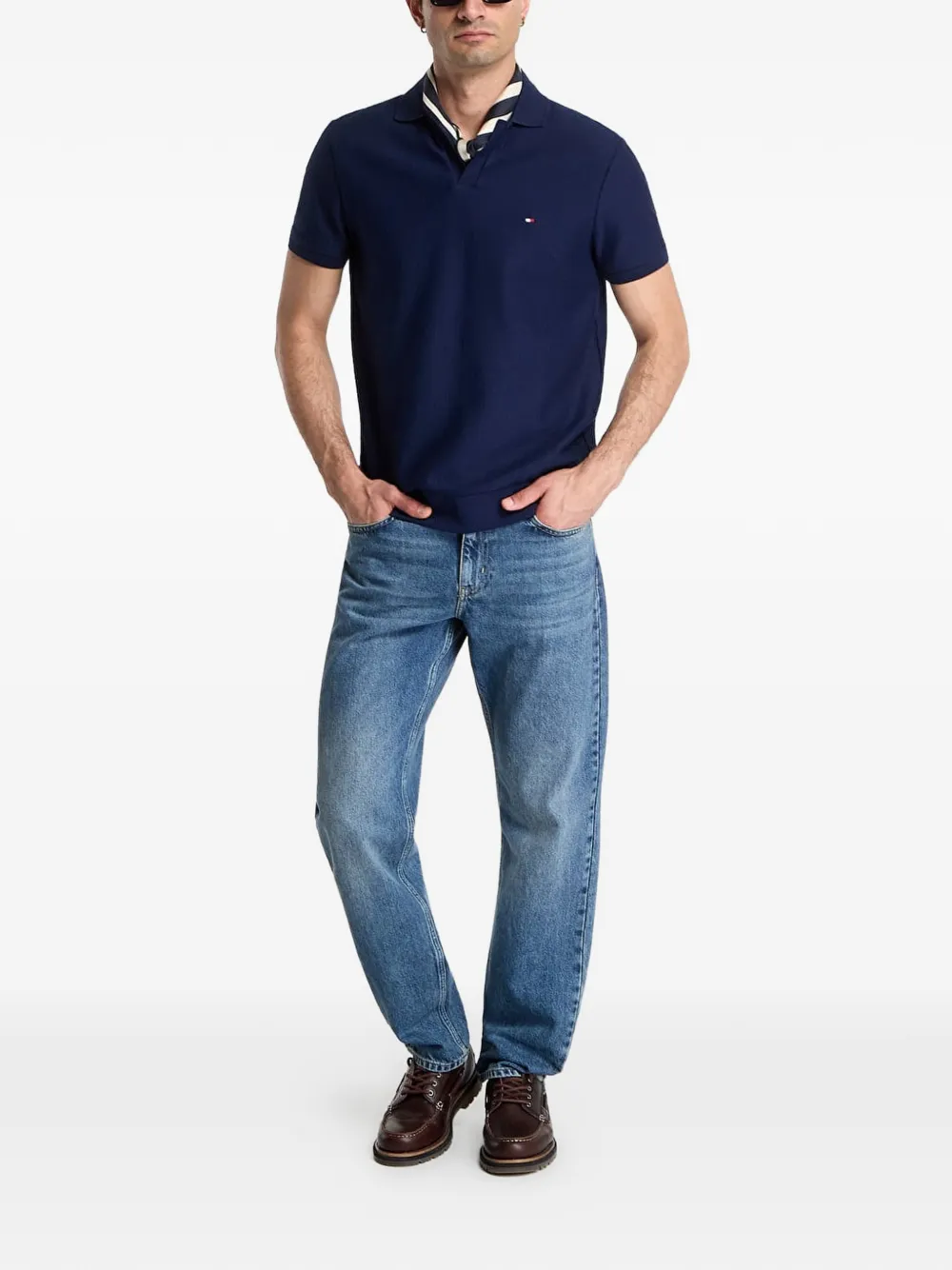 Tommy Hilfiger Overhemd met textuur Blauw
