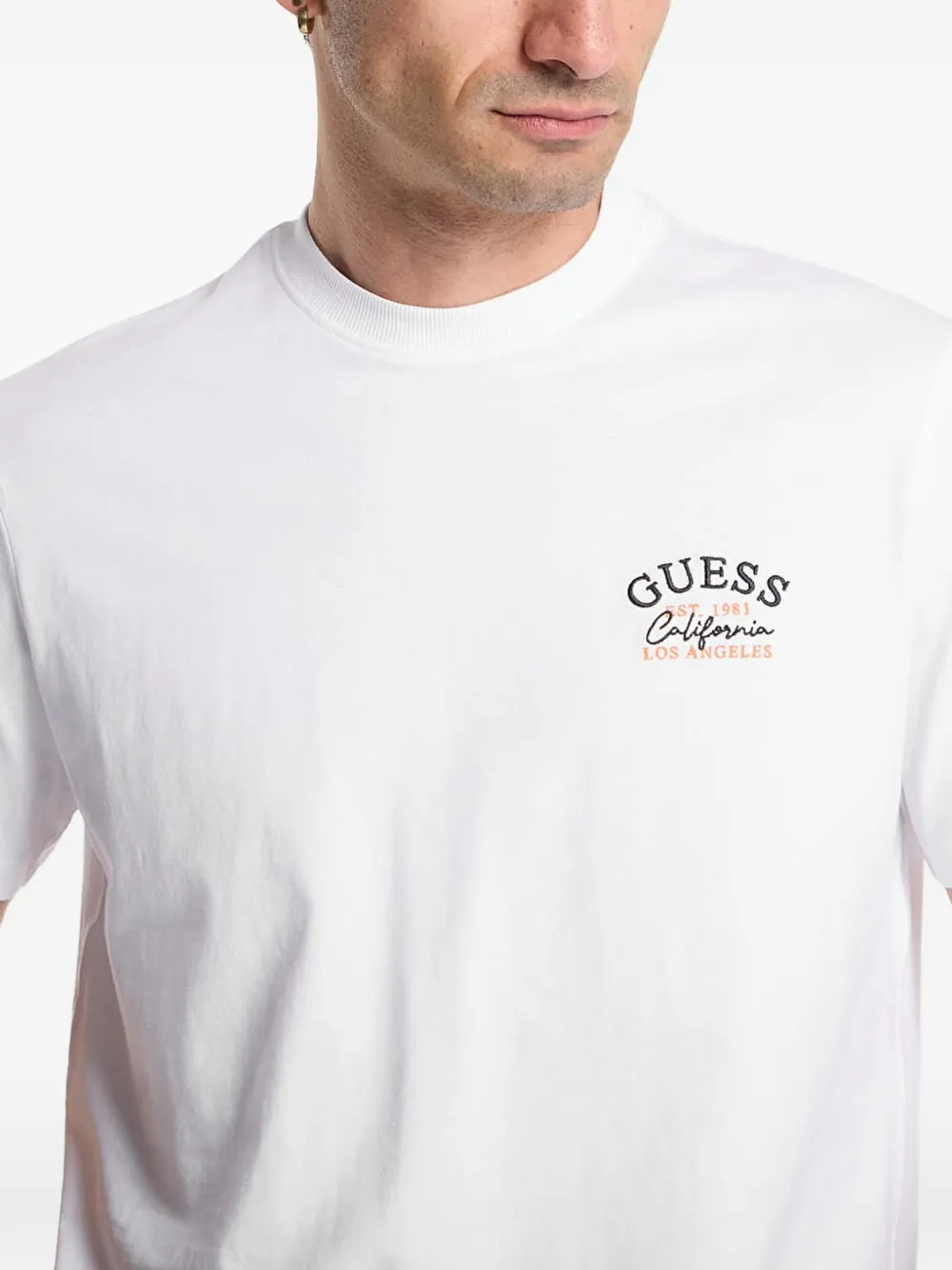 GUESS USA Los Angeles grafische prints T-shirt met ronde hals Wit
