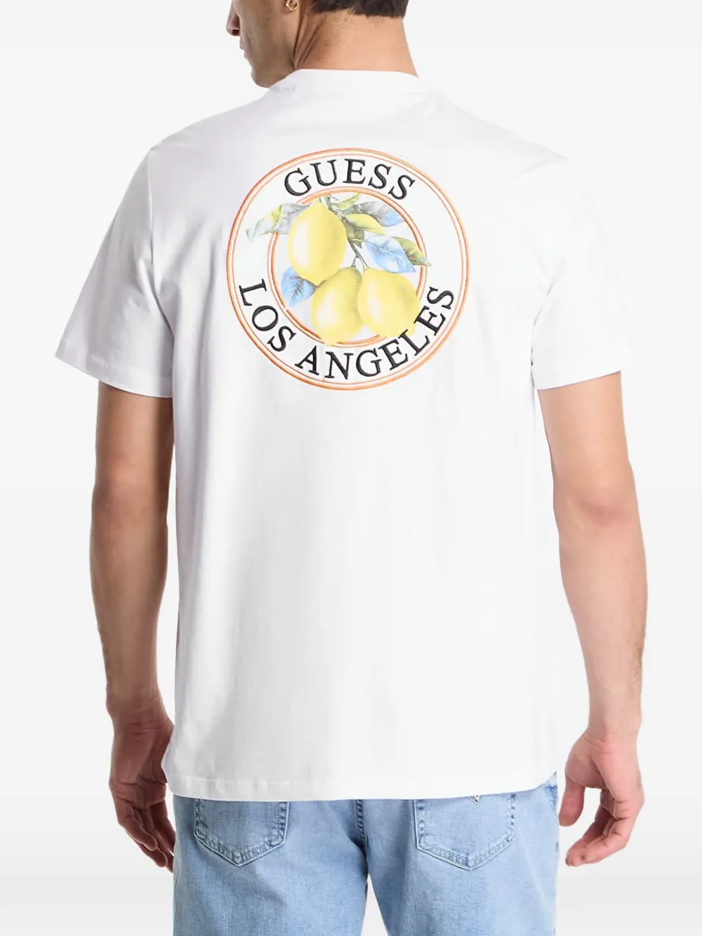 GUESS USA Los Angeles grafische prints T-shirt met ronde hals Wit