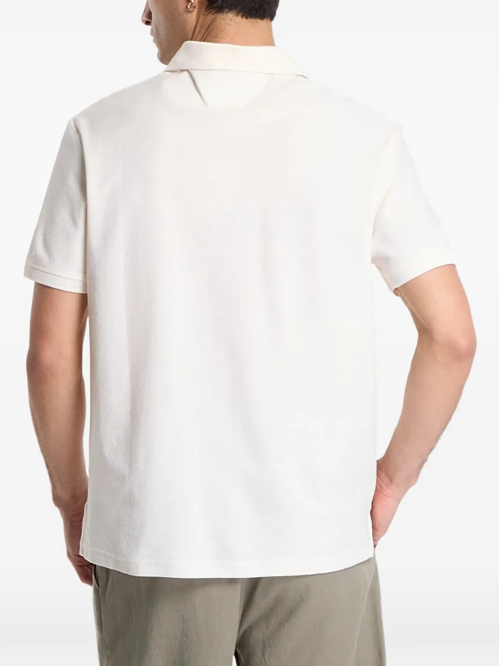 Tommy Hilfiger Crêpe poloshirt met geborduurd logo Beige