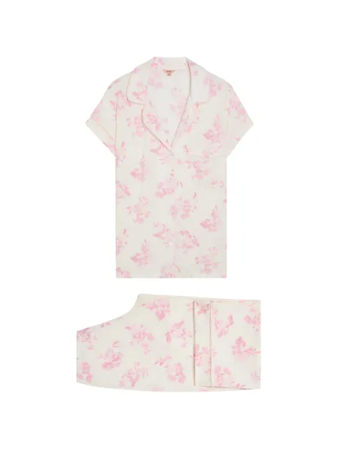 Eberjey Gisele floral-print piped pajamas set