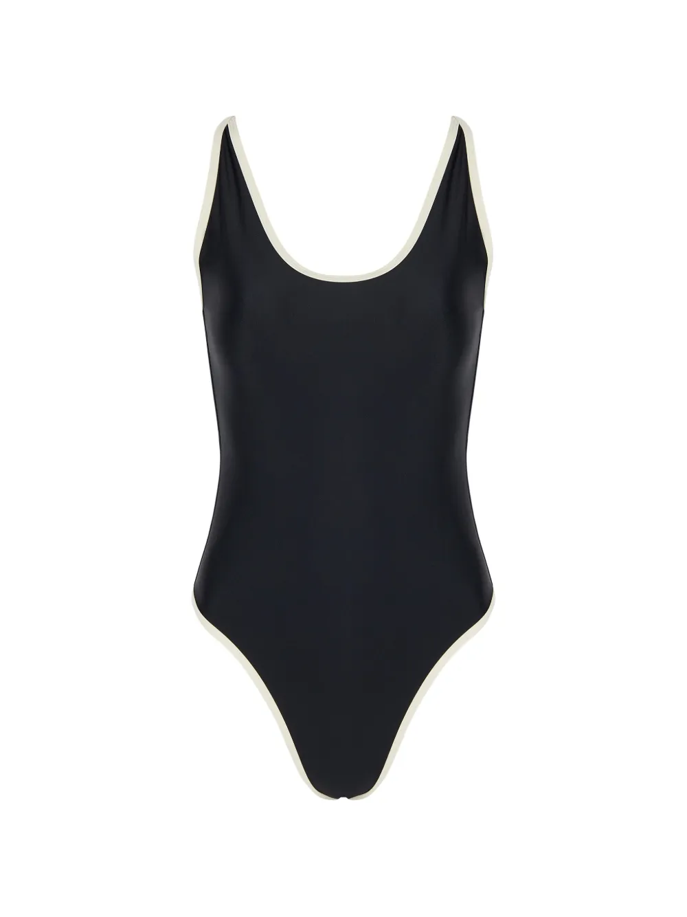 SOLAQUA Swim II piping-detail swimsuit - Nero