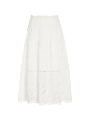 エムミーエメ Lame fringe jacquard onepiece 白 ZIMMERMANN Lucky Embroidered Skirt | Neutrals | FARFETCH