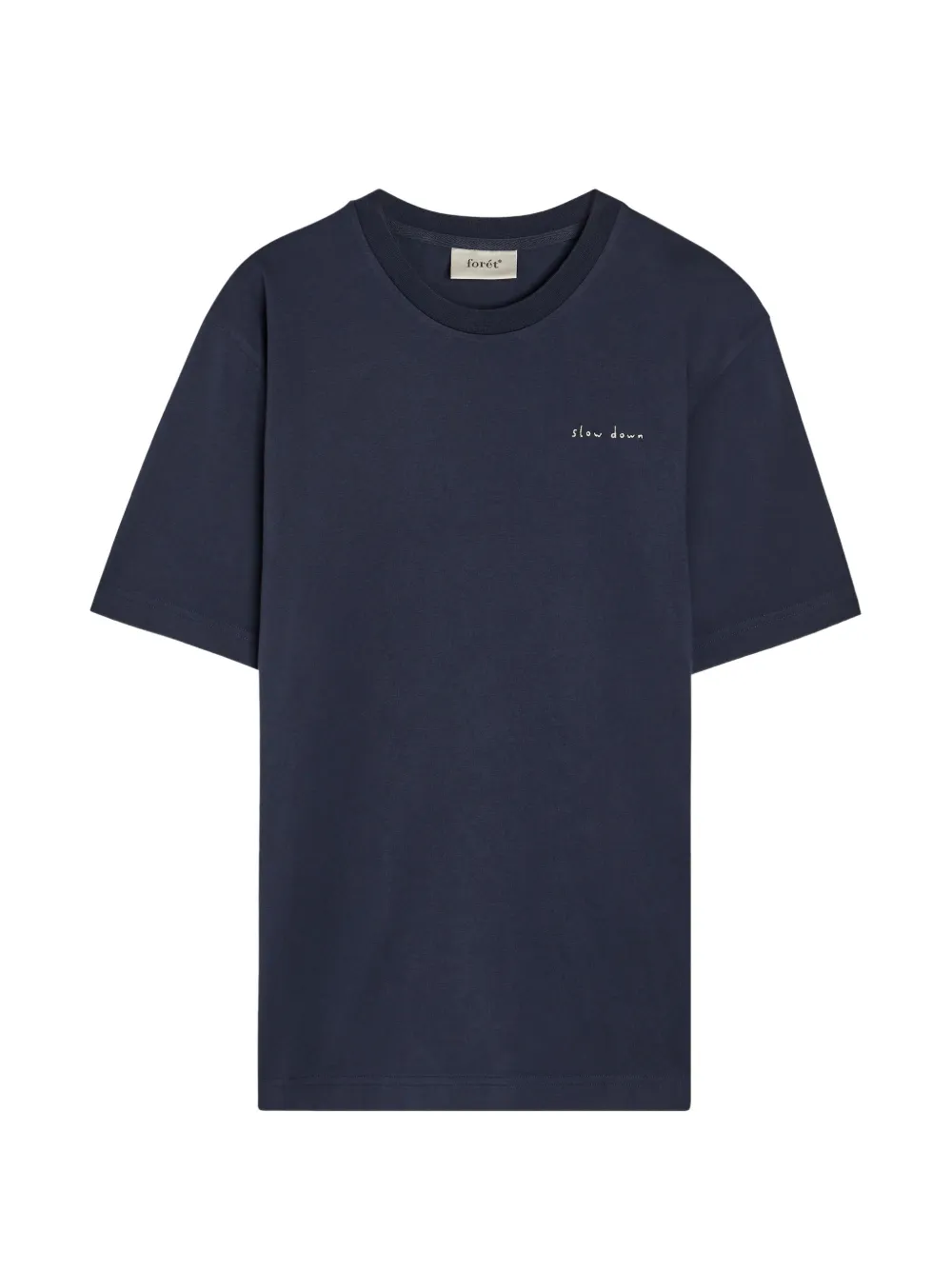 Foret Slow Down embroidered-logo T-shirt - Blu