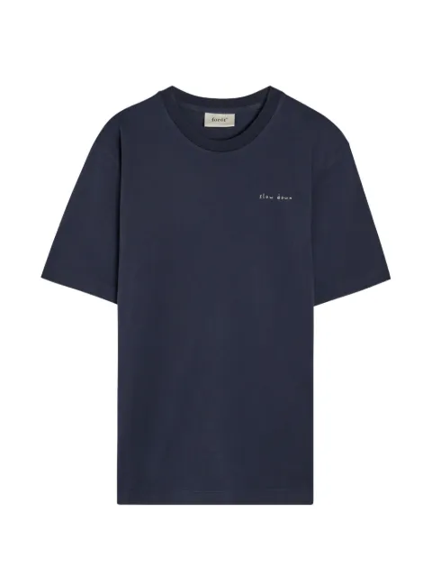 Foret Slow Down embroidered-logo T-shirt