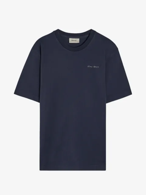 Foret Slow Down embroidered-logo T-shirt