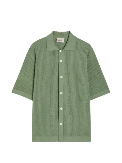 Foret textured-knit short-sleeve shirt