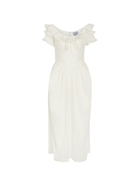 Thierry Colson Falbala ruffled midi dress