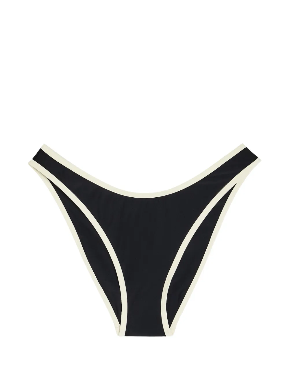 SOLAQUA 90's piped-trim bikini bottoms - Schwarz