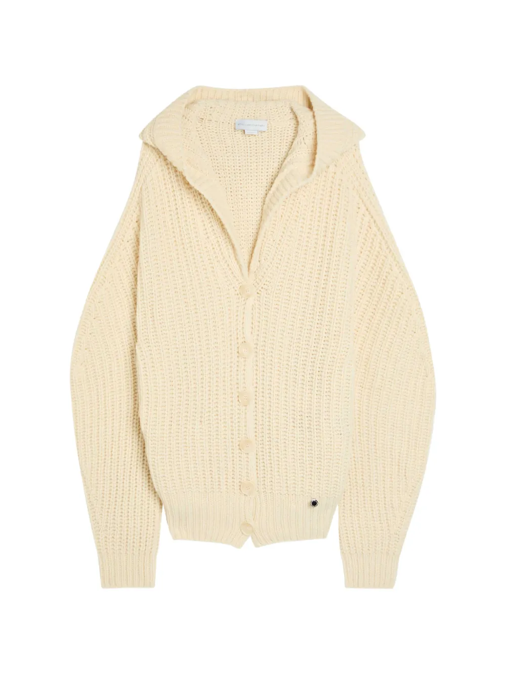 Stella McCartney ribbed-knit hooded cardigan - Nude