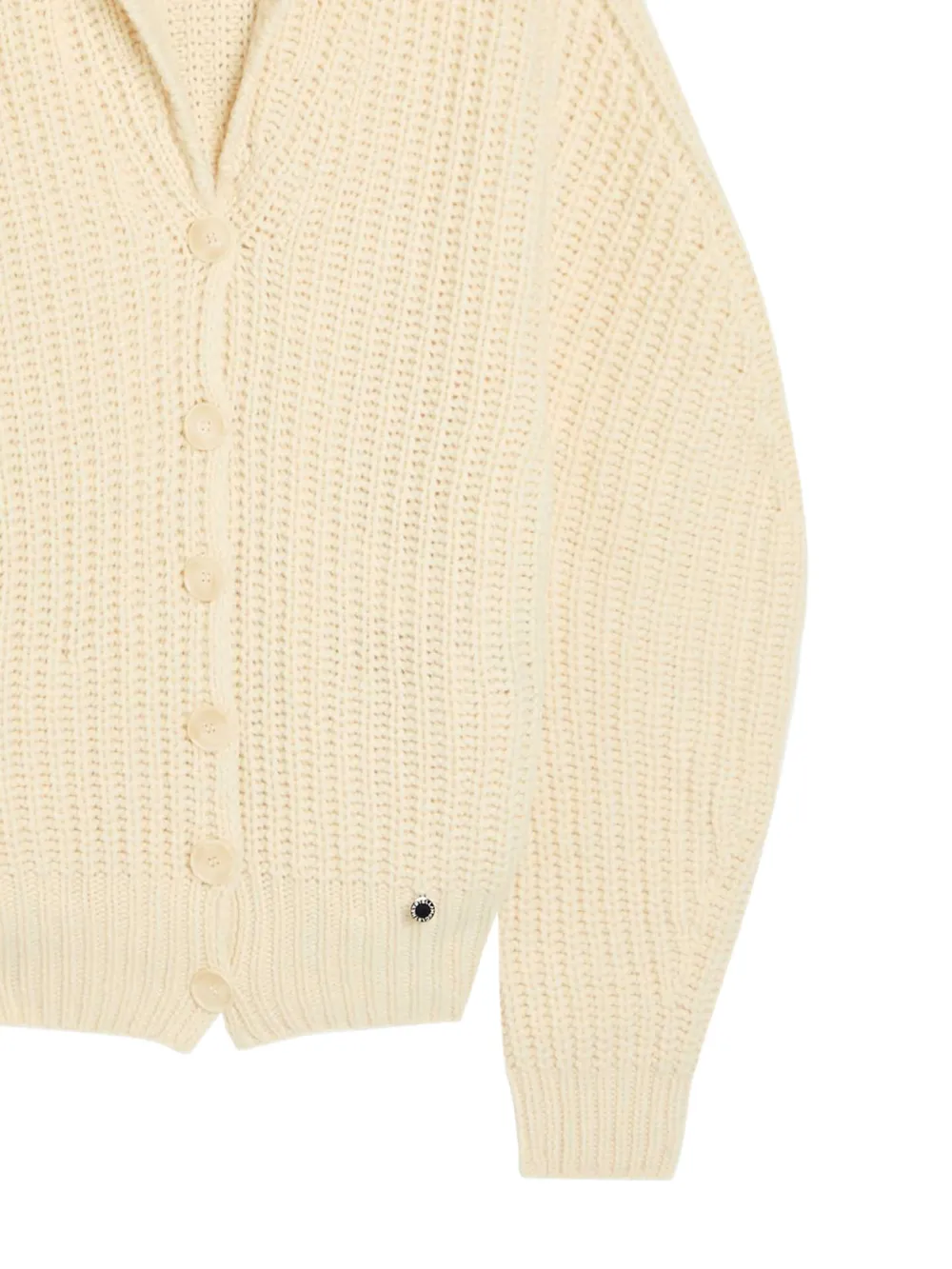 Stella McCartney Ribgebreid vest met capuchon Beige