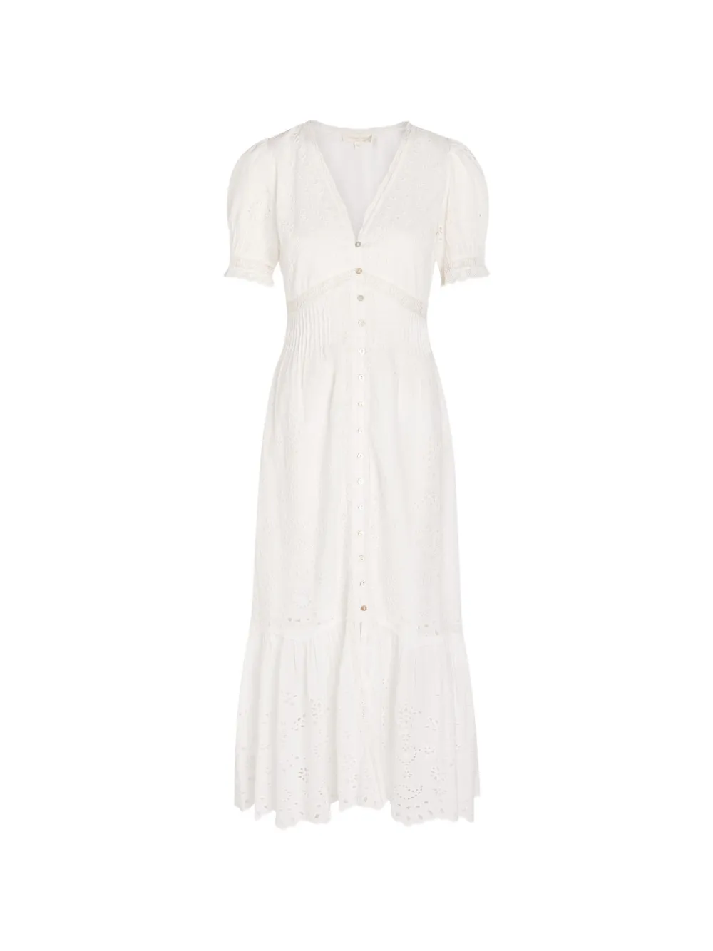 LoveShackFancy Tarragon midi dress - Bianco