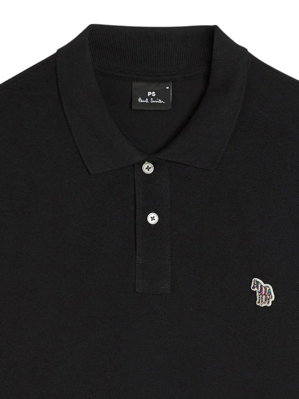 PS Paul Smith Poloshirt met zebrapatch Zwart