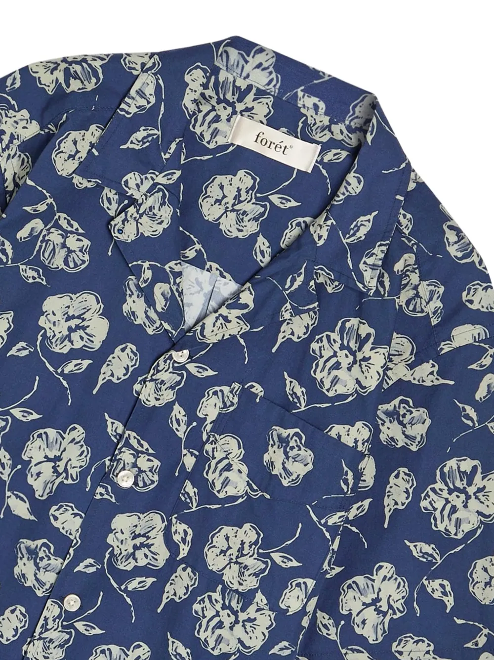  Foret Camisa Con Estampado Floral - Azul 