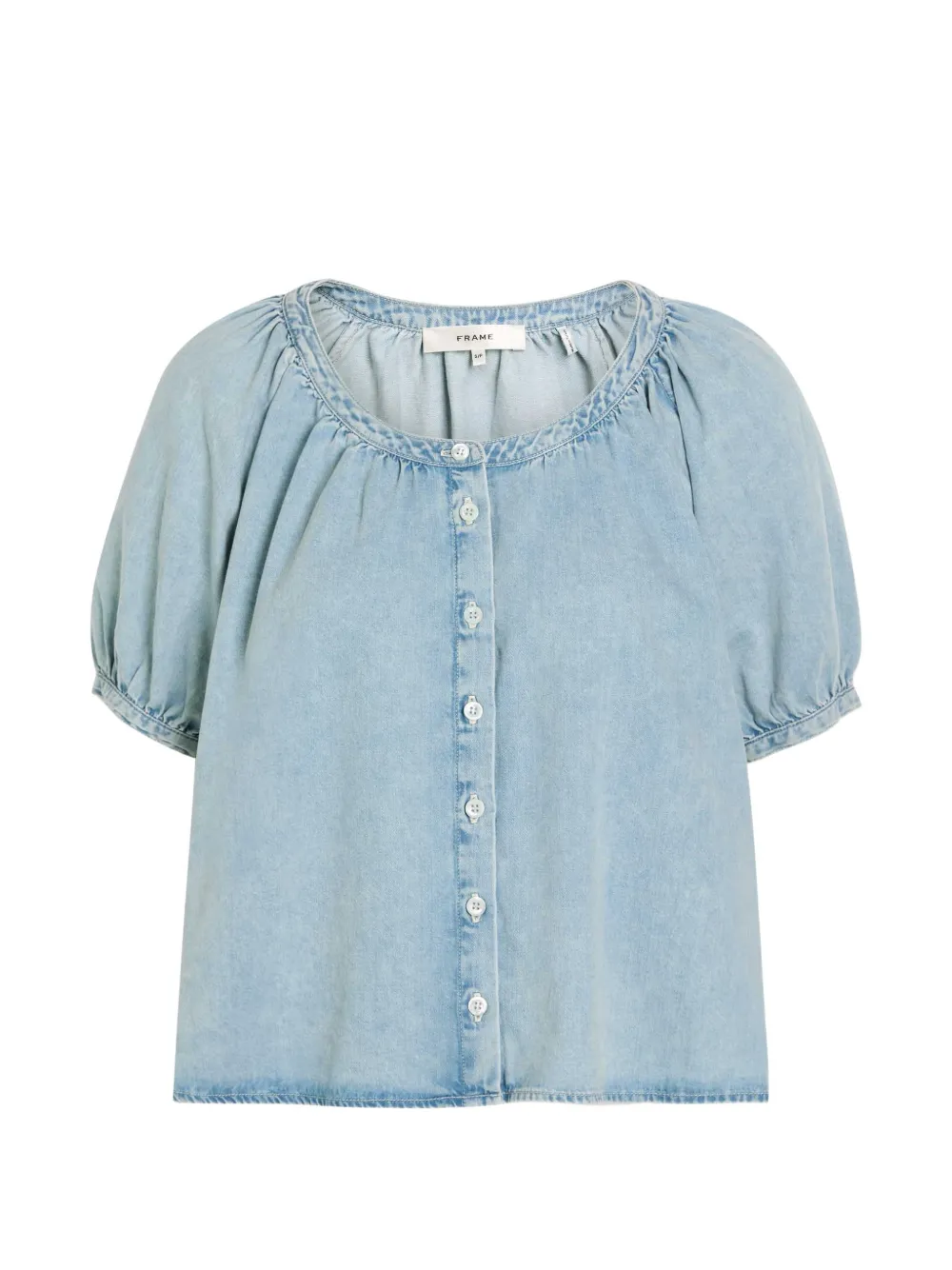 FRAME The Resort puff-sleeve blouse - Blu