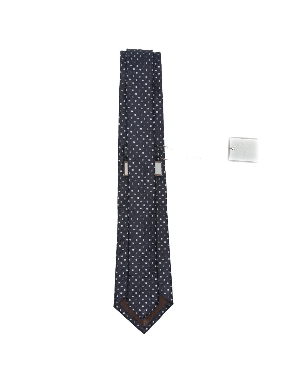 Canali Geometric-pattern Silk Tie In Black