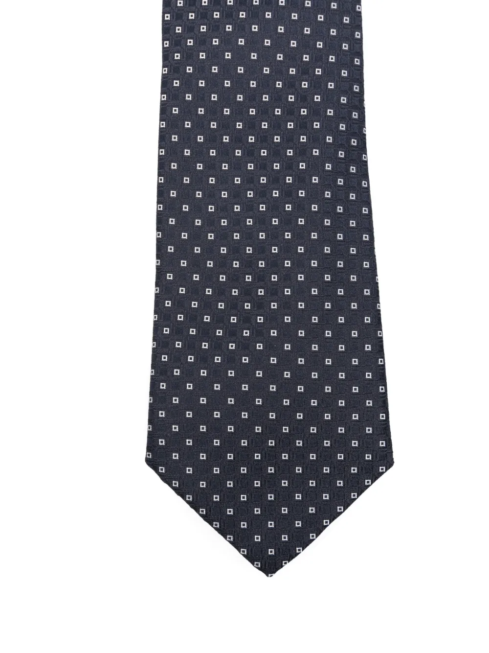 Canali Geometric-pattern Silk Tie In Black