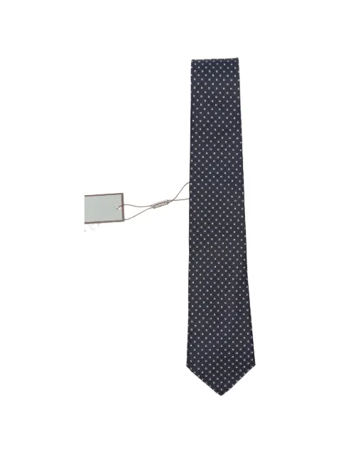 Canali geometric-pattern silk tie