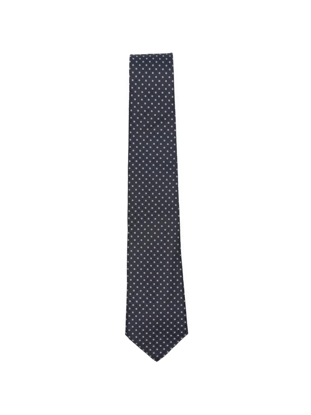 Canali geometric-pattern silk tie - Blu