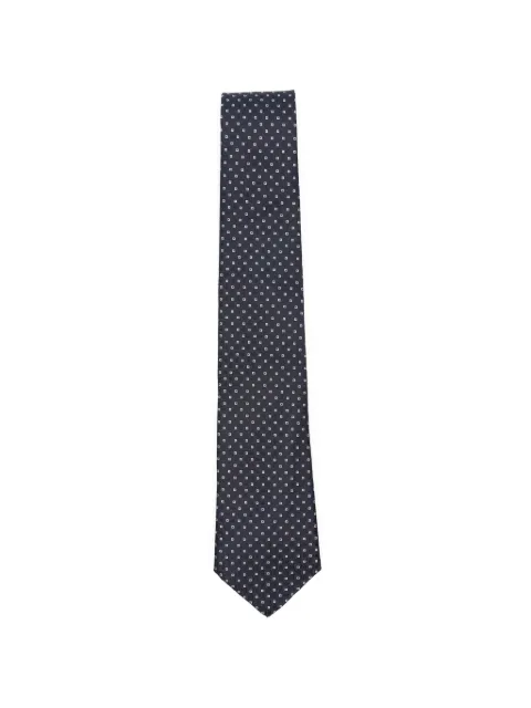 Canali geometric-pattern silk tie