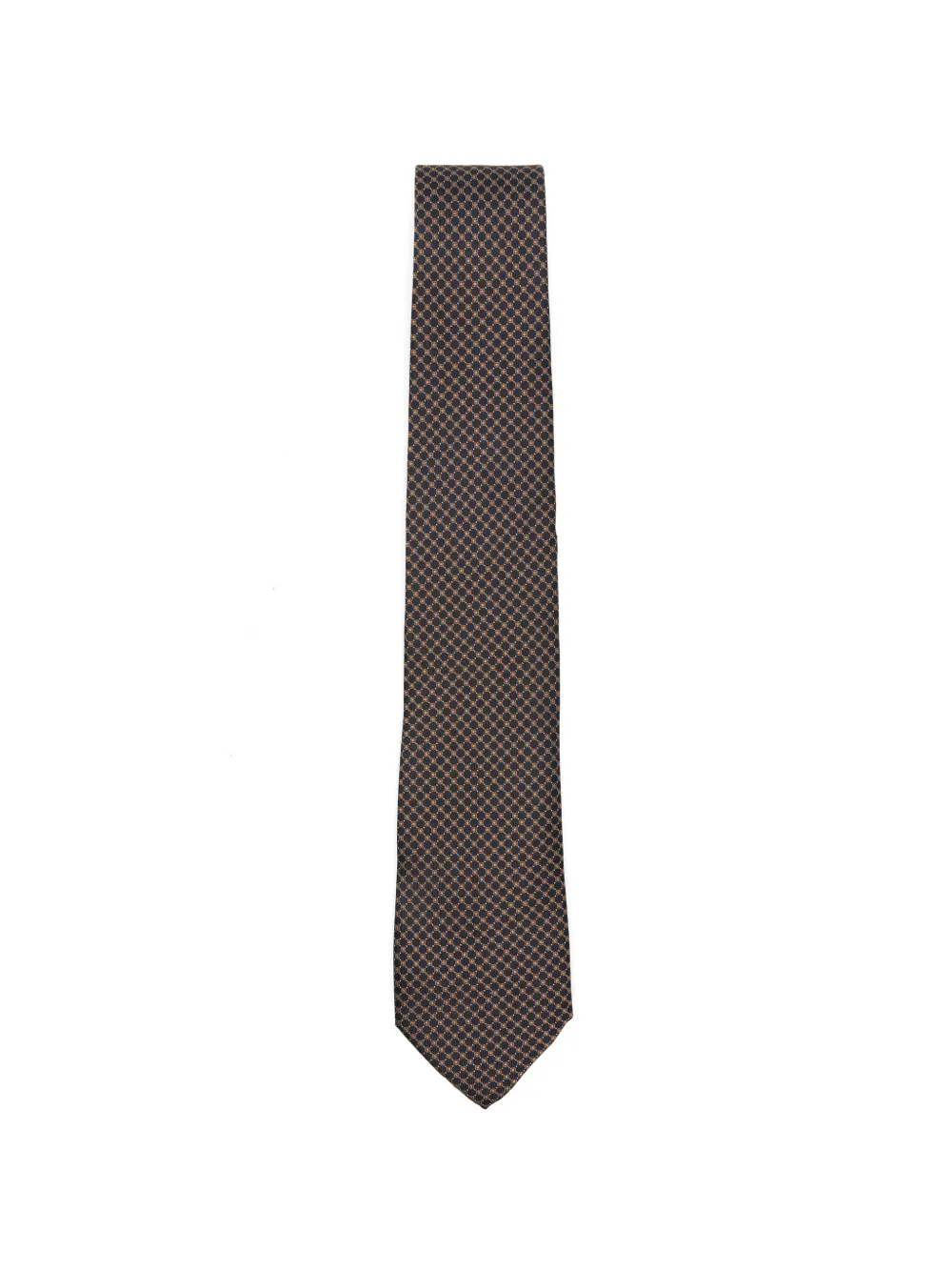 Canali geometric-pattern floral-motif tie - Marrone