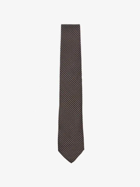Canali geometric-pattern floral-motif tie