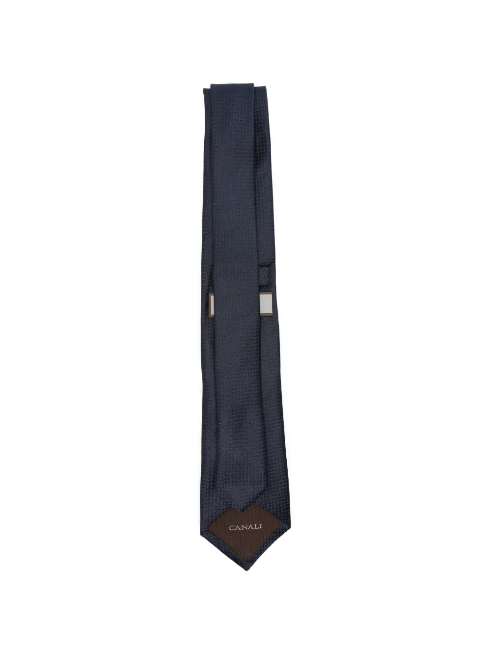 Canali Stropdas met geometrisch patroon Blauw