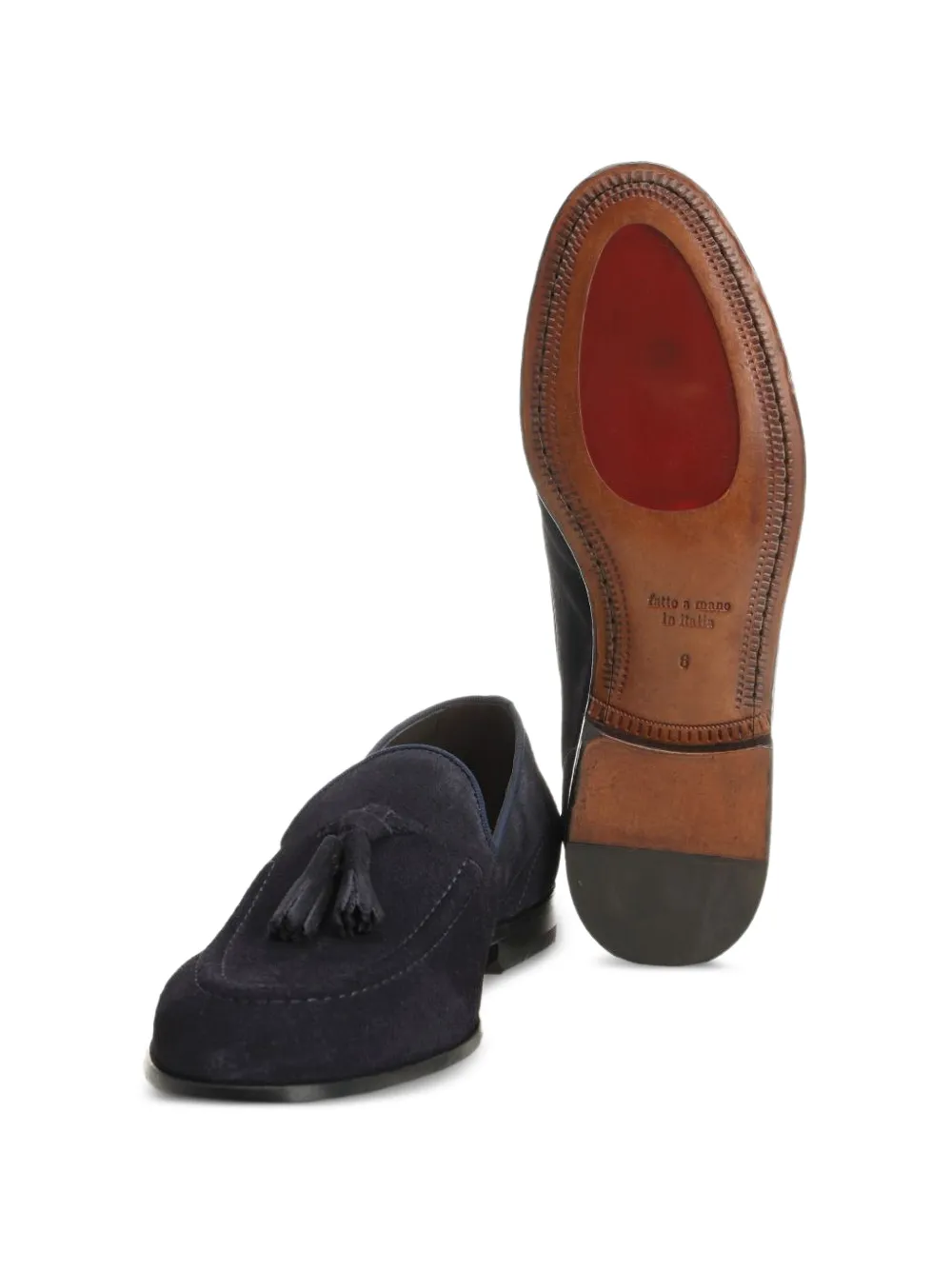 Al Duca D Aosta 1902 tassel-detail suede loafers Blauw