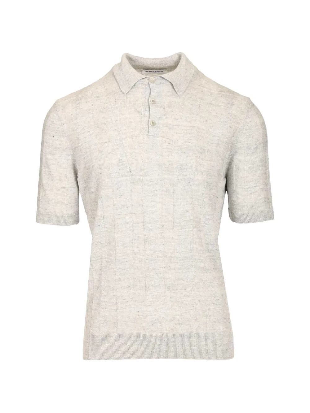 Al Duca D’Aosta 1902 ribbed-knit polo shirt - Grigio