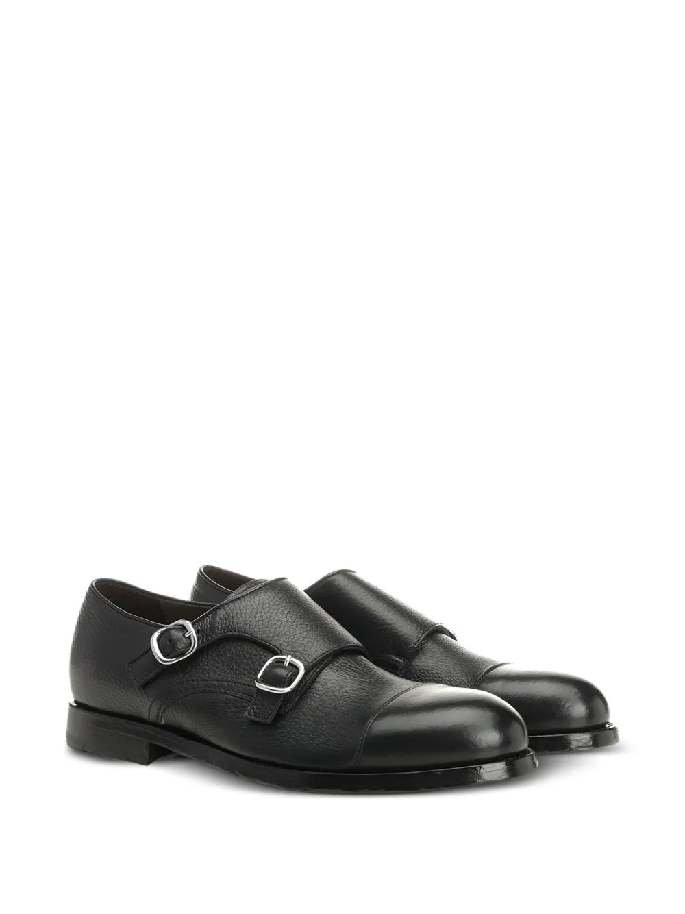 Al Duca D Aosta 1902 double-strap monk shoes Zwart