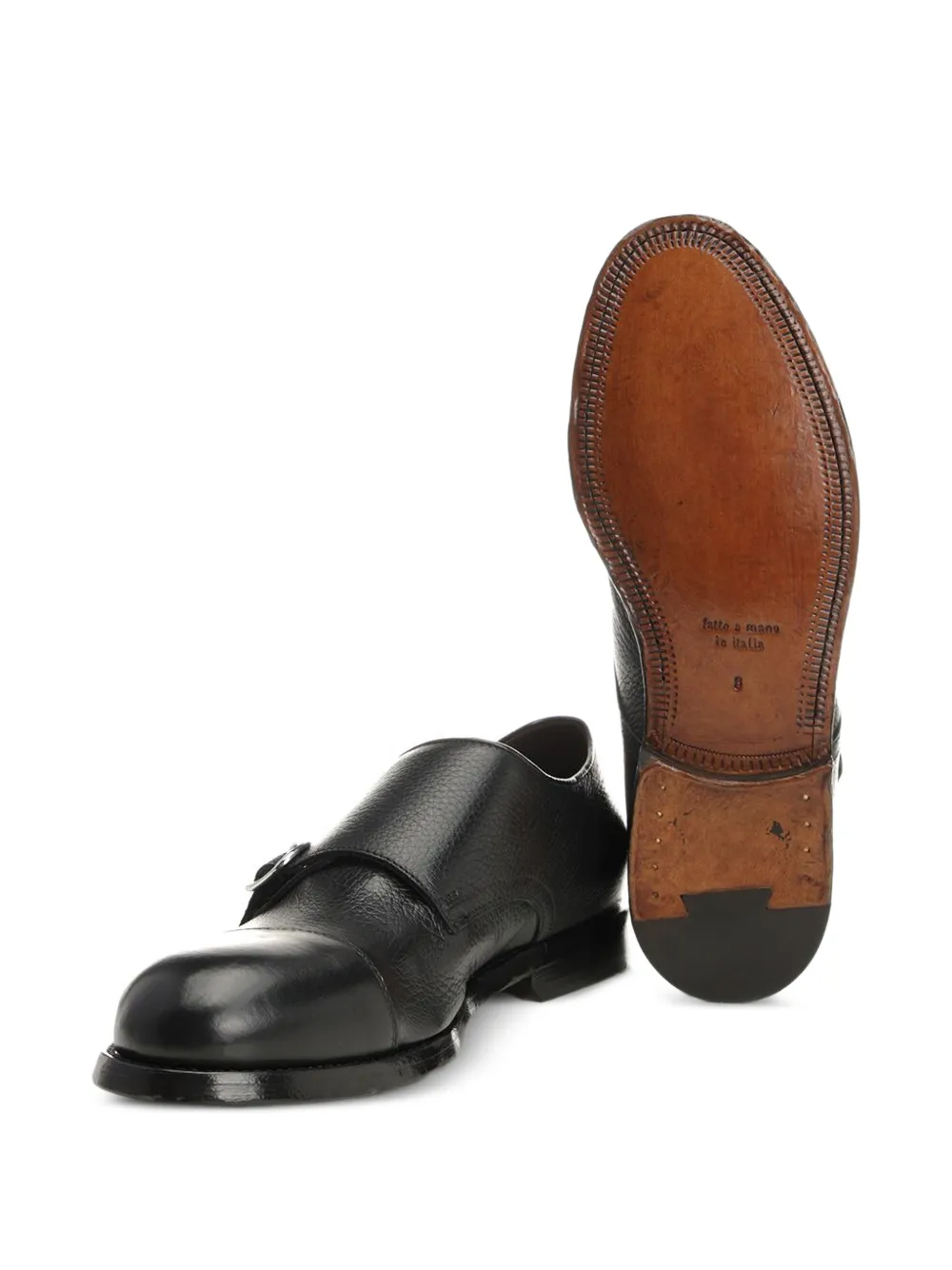 Al Duca D Aosta 1902 double-strap monk shoes Zwart