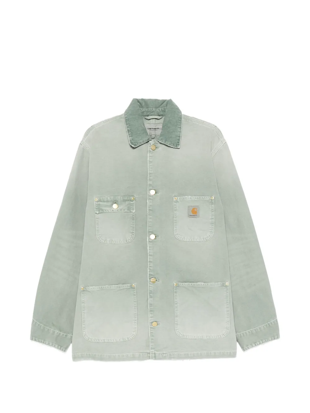 Carhartt WIP corduroy-collar logo-patch jacket - Grün