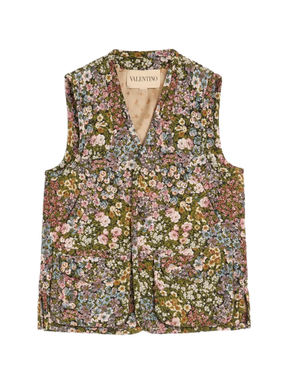 Valentino Garavani Gobelin waistcoat with jacquard Après L'Hiver pattern - Schwarz
