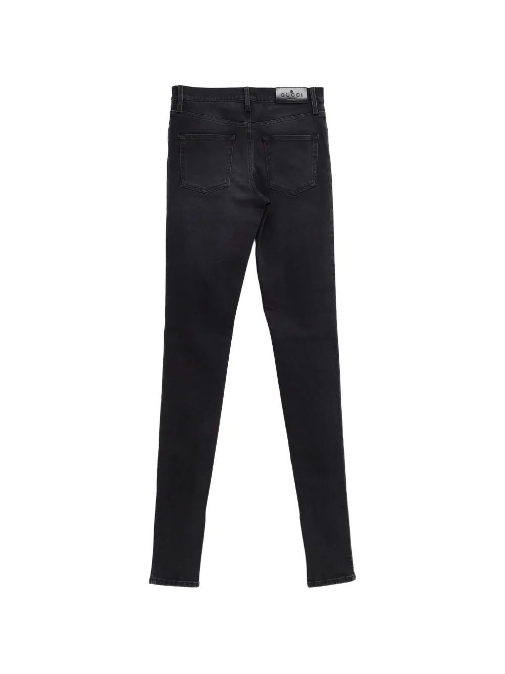 Gucci Denim skinny broek met katoenen wassing Zwart