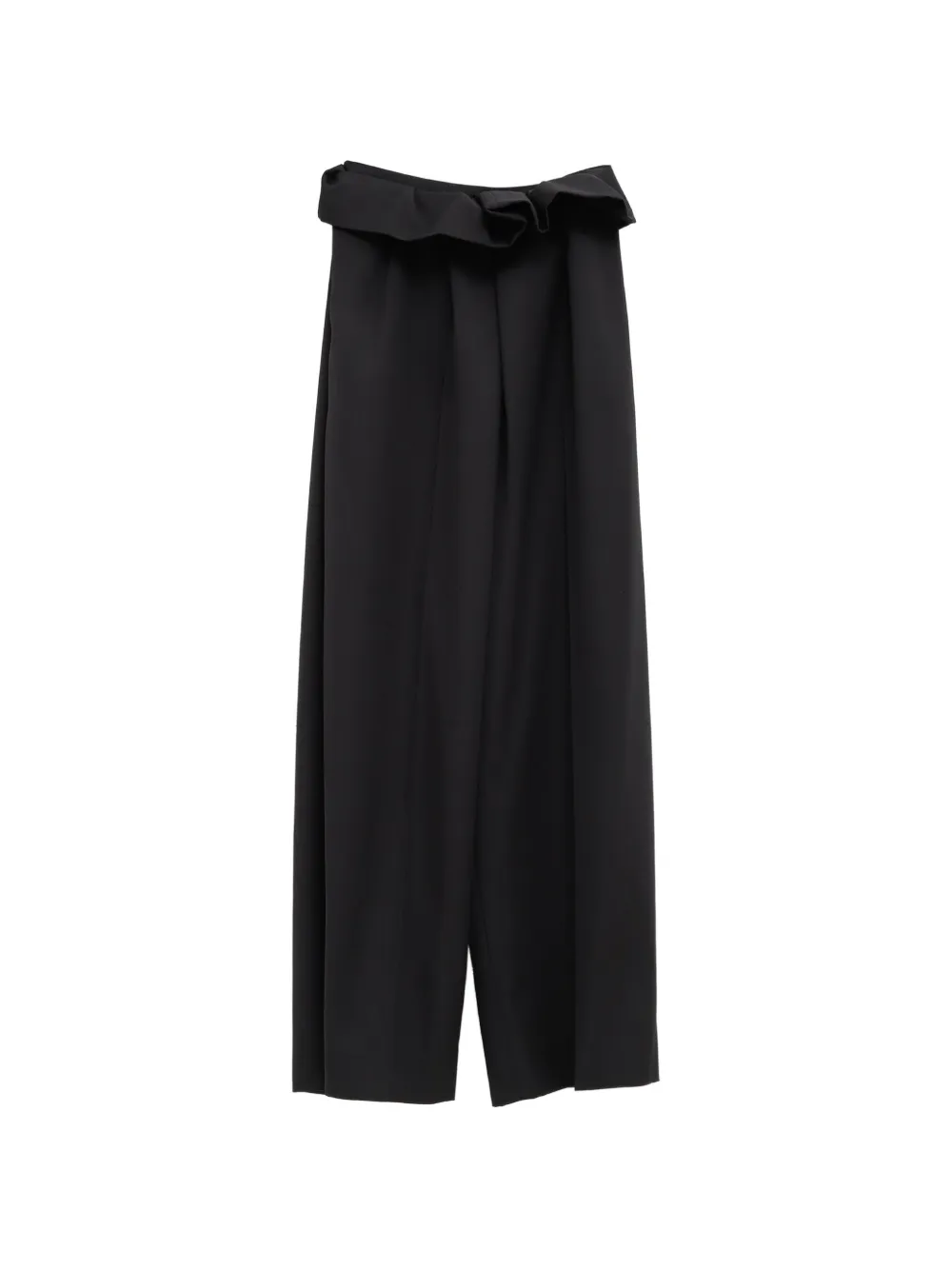 KHAITE Kira ruffled pleated trousers - Nero