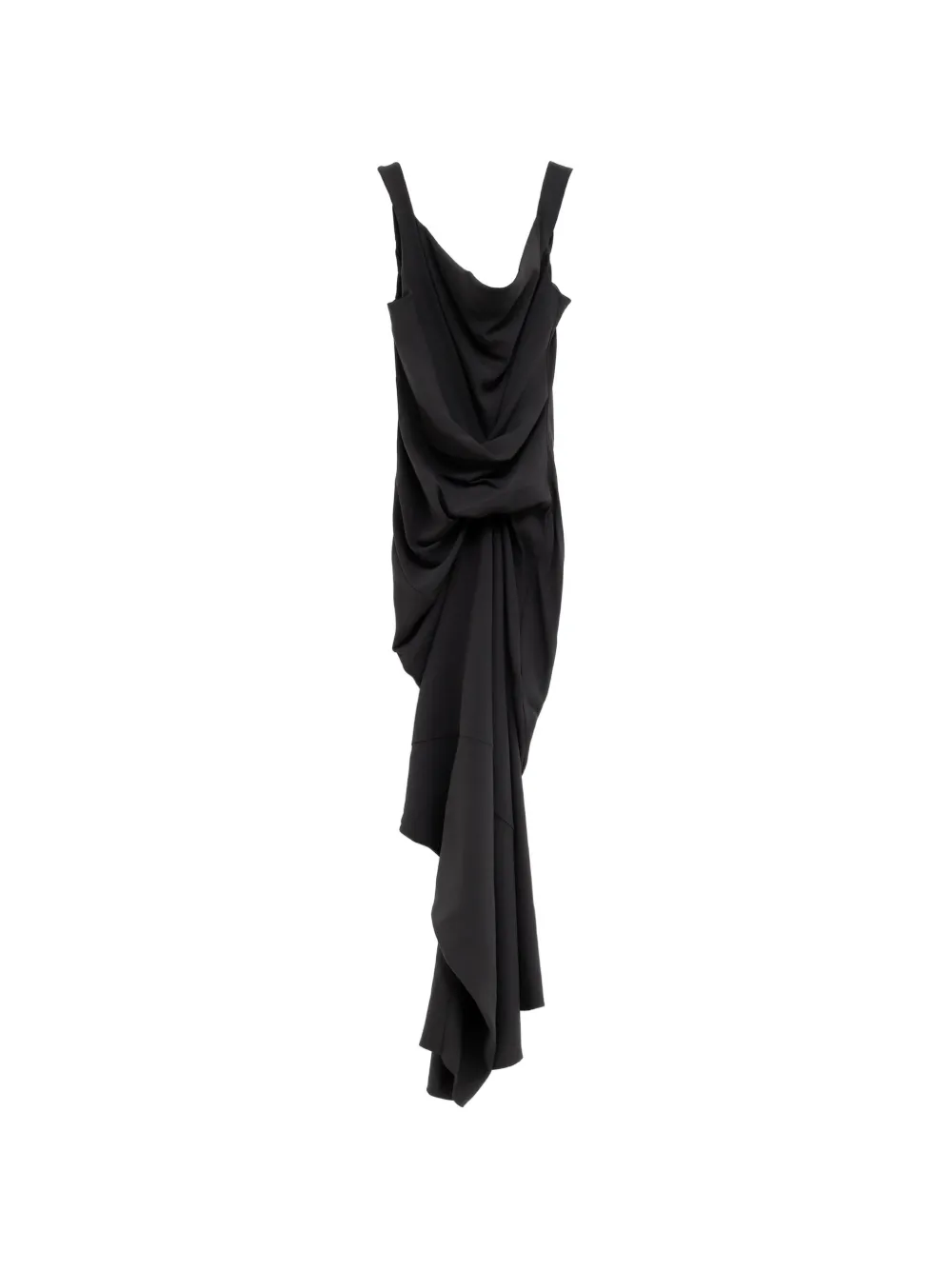 Rick Owens draped asymmetrical dress - Black