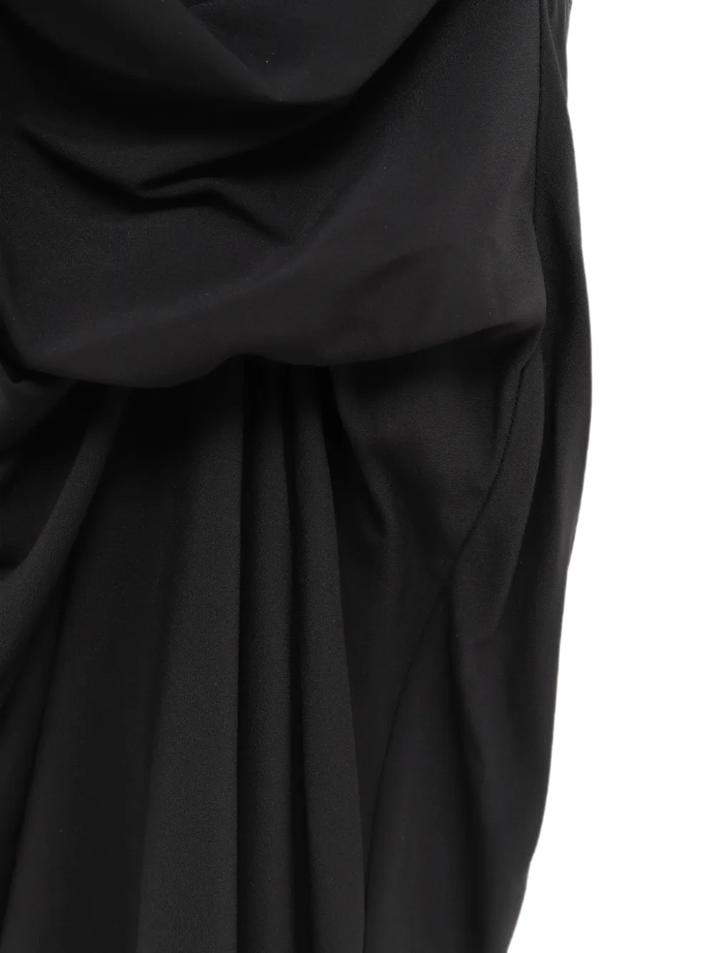 Rick Owens Gedrapeerde asymmetrische jurk Zwart