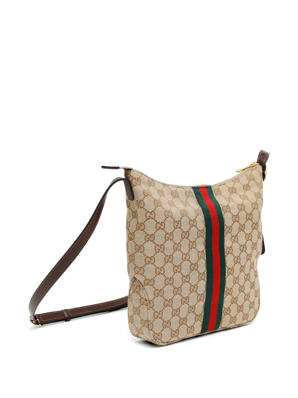 Gucci GG Supreme schoudertas met Web-streep Beige