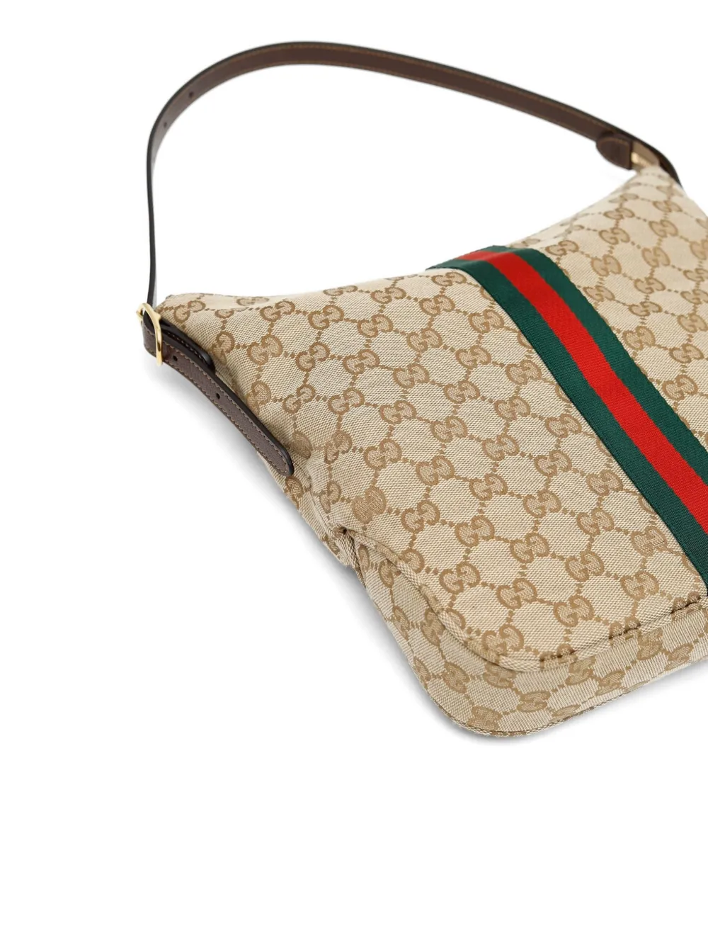 Gucci GG Supreme schoudertas met Web-streep Beige