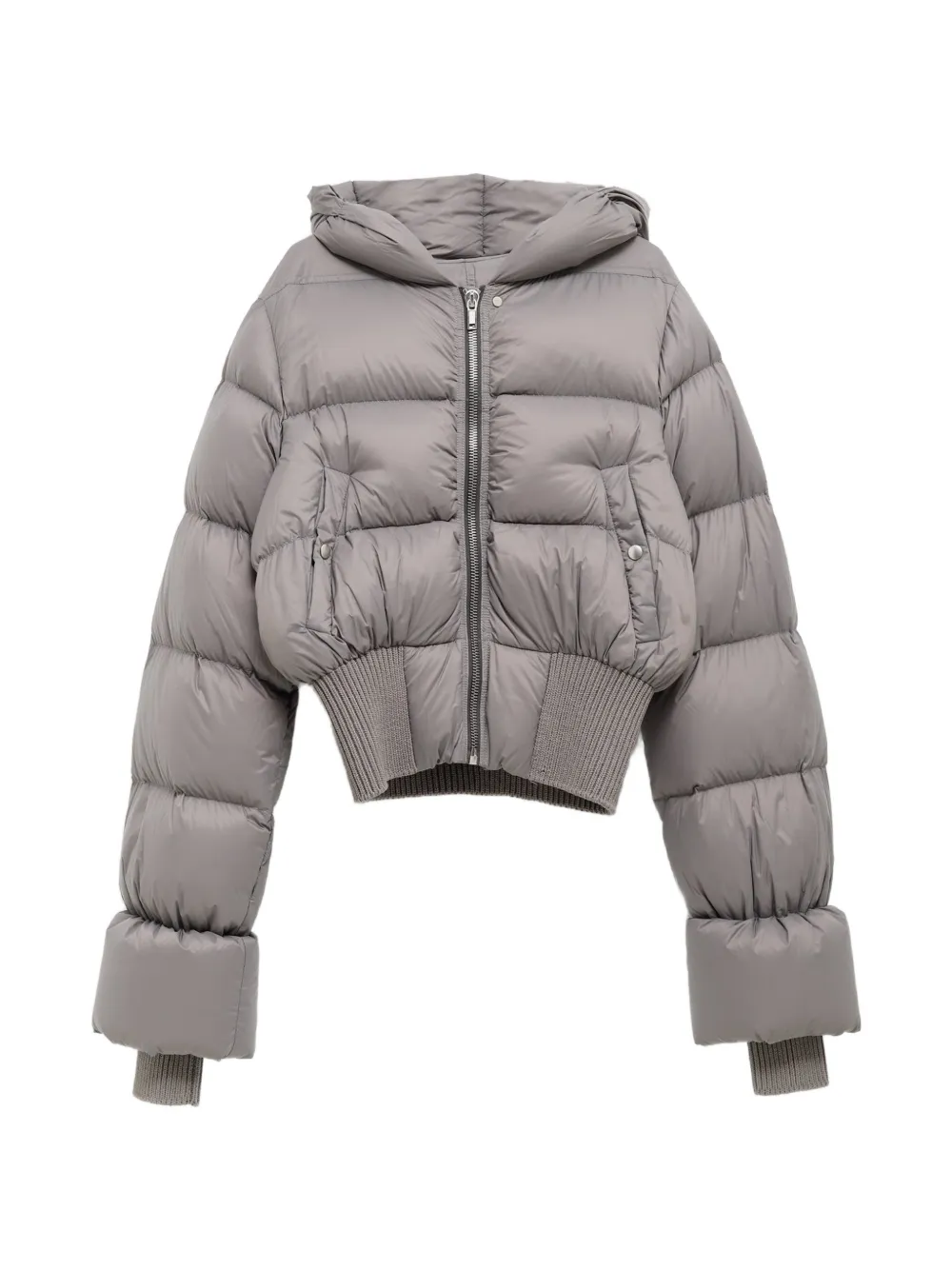 Rick Owens cinched hooded jkt - Grigio