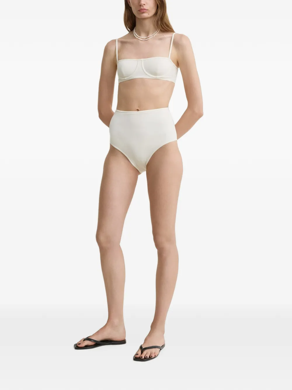 TOTEME High waist bikinislip Zwart