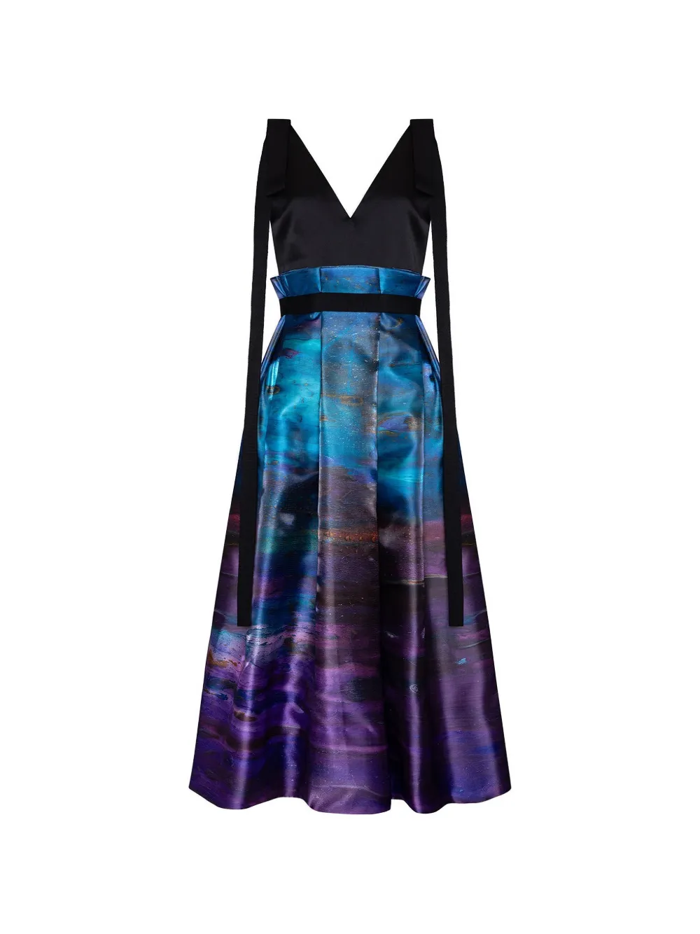 Roksanda Runa abstract-print pleated midi dress - Viola