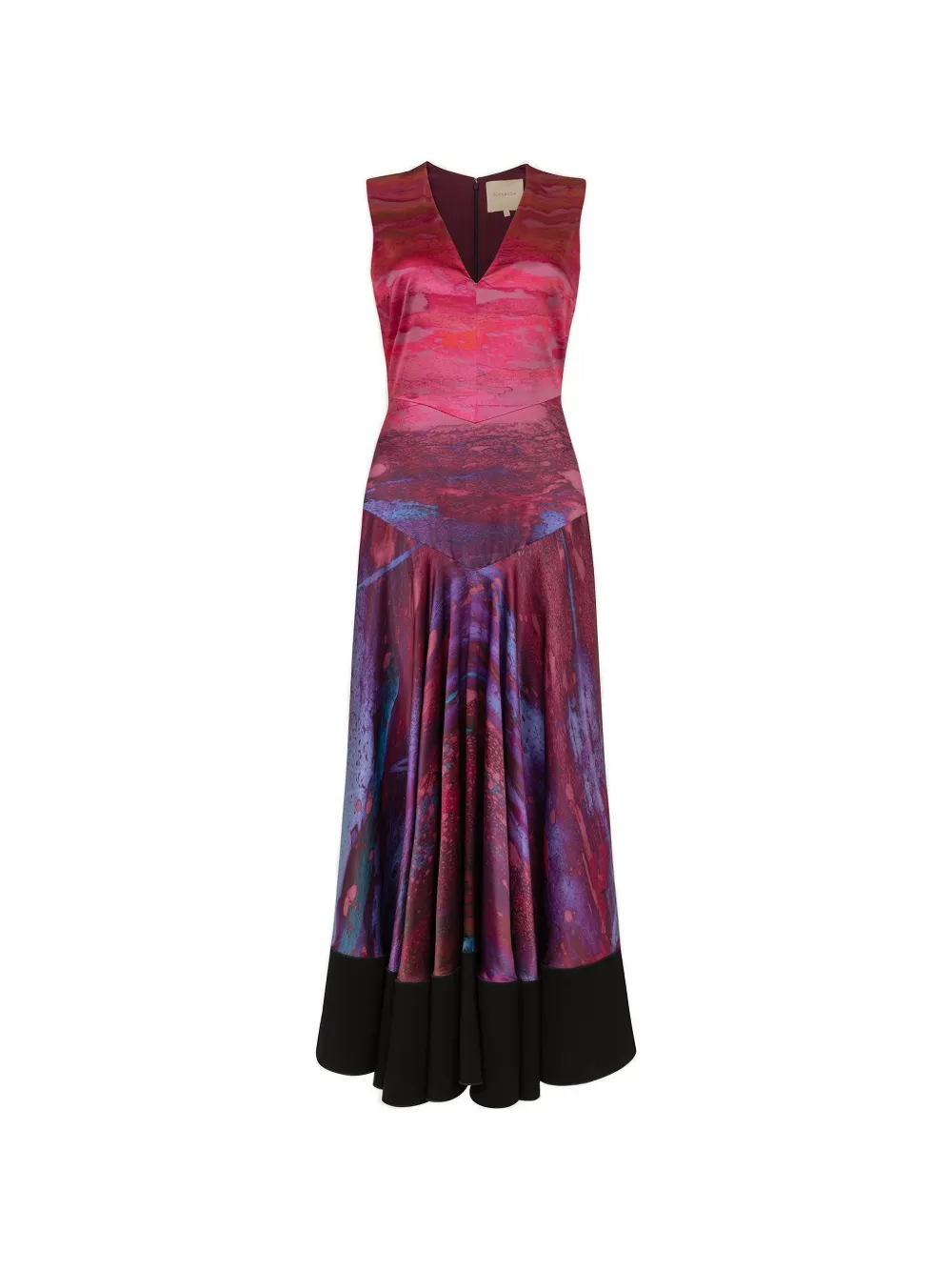 Roksanda Omi abstract-print flared midi dress - Rosa